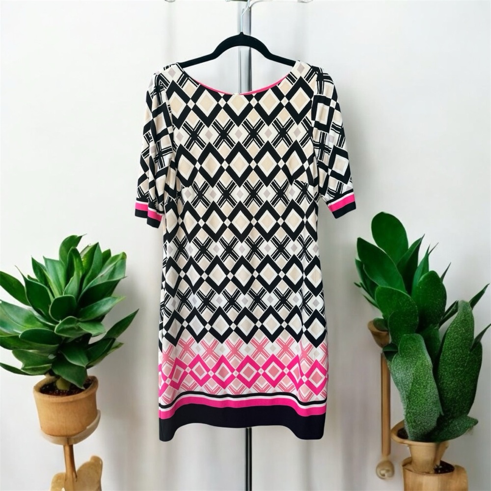 Eliza J Diamond Printed Shift Dress from Nordstrom Size 10